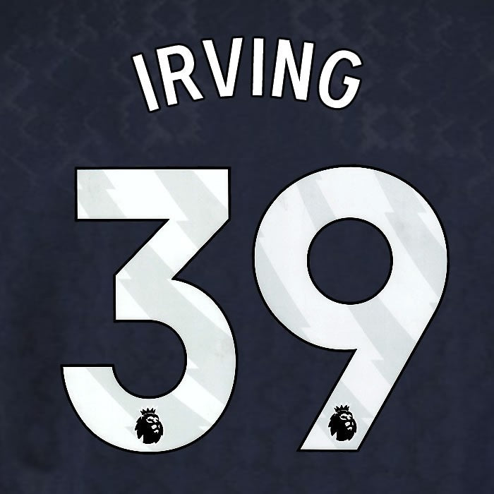 2025 2026 WEST HAM IRVING 39 OFFICIAL WHITE 3RD PLAYER SIZE NAMESET