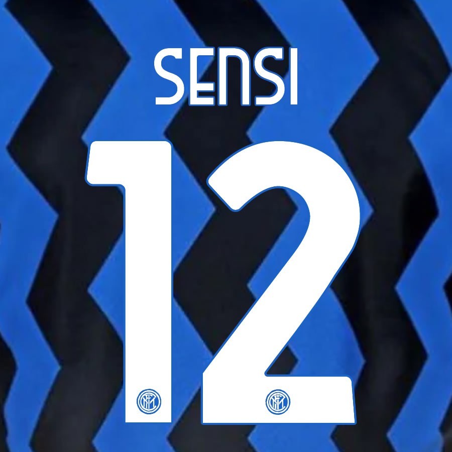 2020 2021 INTER MILAN OFFICIAL HOME SENSI 12 PLAYER SIZE NAMESET