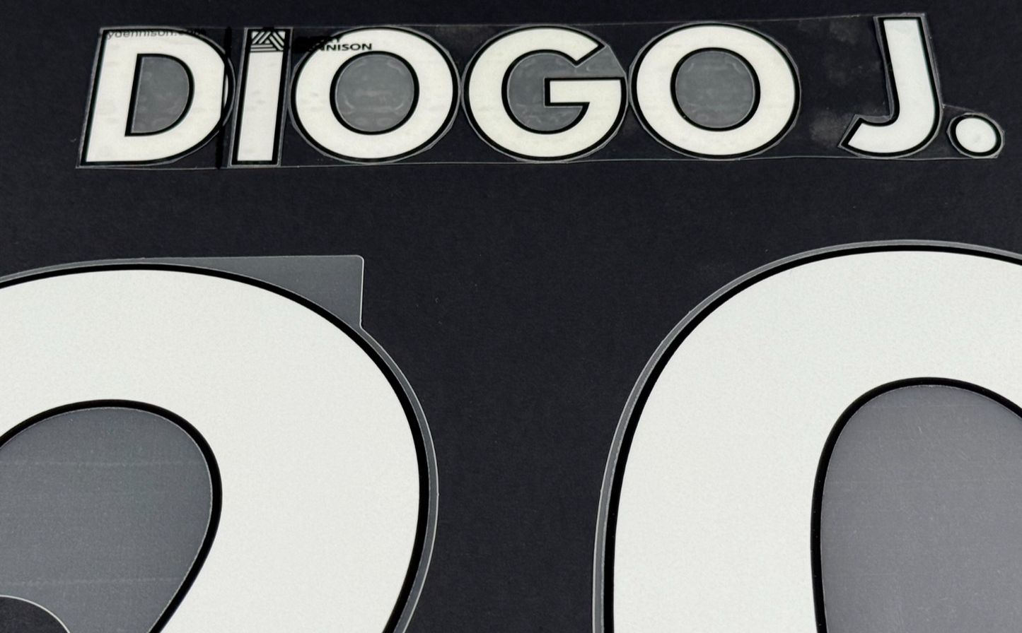 2021 / 2022 OFFICIAL LIVERPOOL DIOGO J. 20 WHITE PLAYER SIZE NAMESET