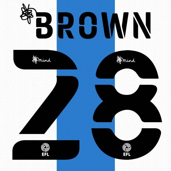 HUDDERSFIELD 2020 2021 OFFICIAL BROWN 28 HOME PLAYER SIZE NAME SET