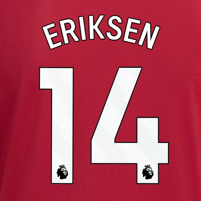 2023 2024 MANCHESTER UNITED ERIKSEN 14 HOME WHITE PLAYER SIZE NAMESET