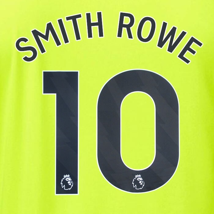 ARSENAL 23/24 SMITH - ROWE 10 OFFICIAL AVERY DENNISON BLACK PLAYER SIZE NAME SET