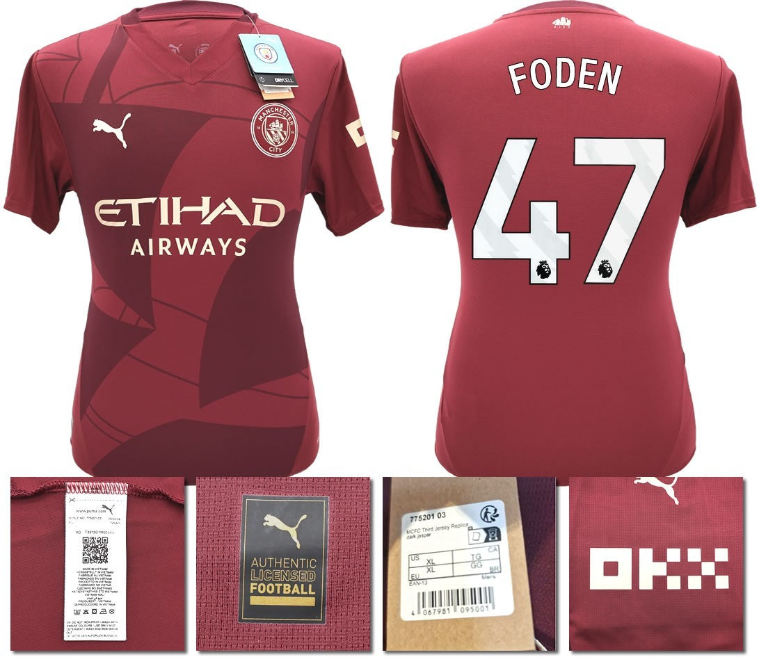 BNWT 2024 2025 MAN CITY PUMA THIRD FODEN 47 FOOTBALL SHIRT
