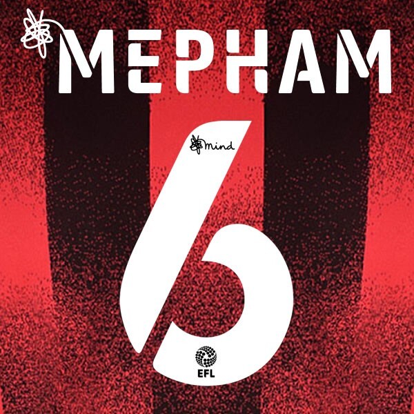 BOURNEMOUTH 2020 2021 OFFICIAL MEPHAM 6 ELMS UK HOME PLAYER SIZE NAME SET