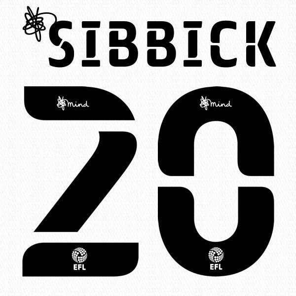 BARNSLEY 2020 2021 OFFICIAL SIBBICK 20 AWAY PLAYER SIZE NAME SET