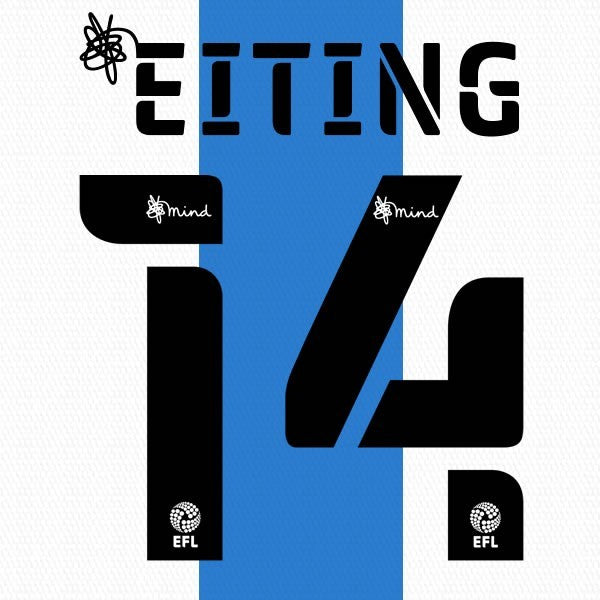 HUDDERSFIELD 2020 2021 OFFICIAL EITING 14 HOME PLAYER SIZE NAME SET