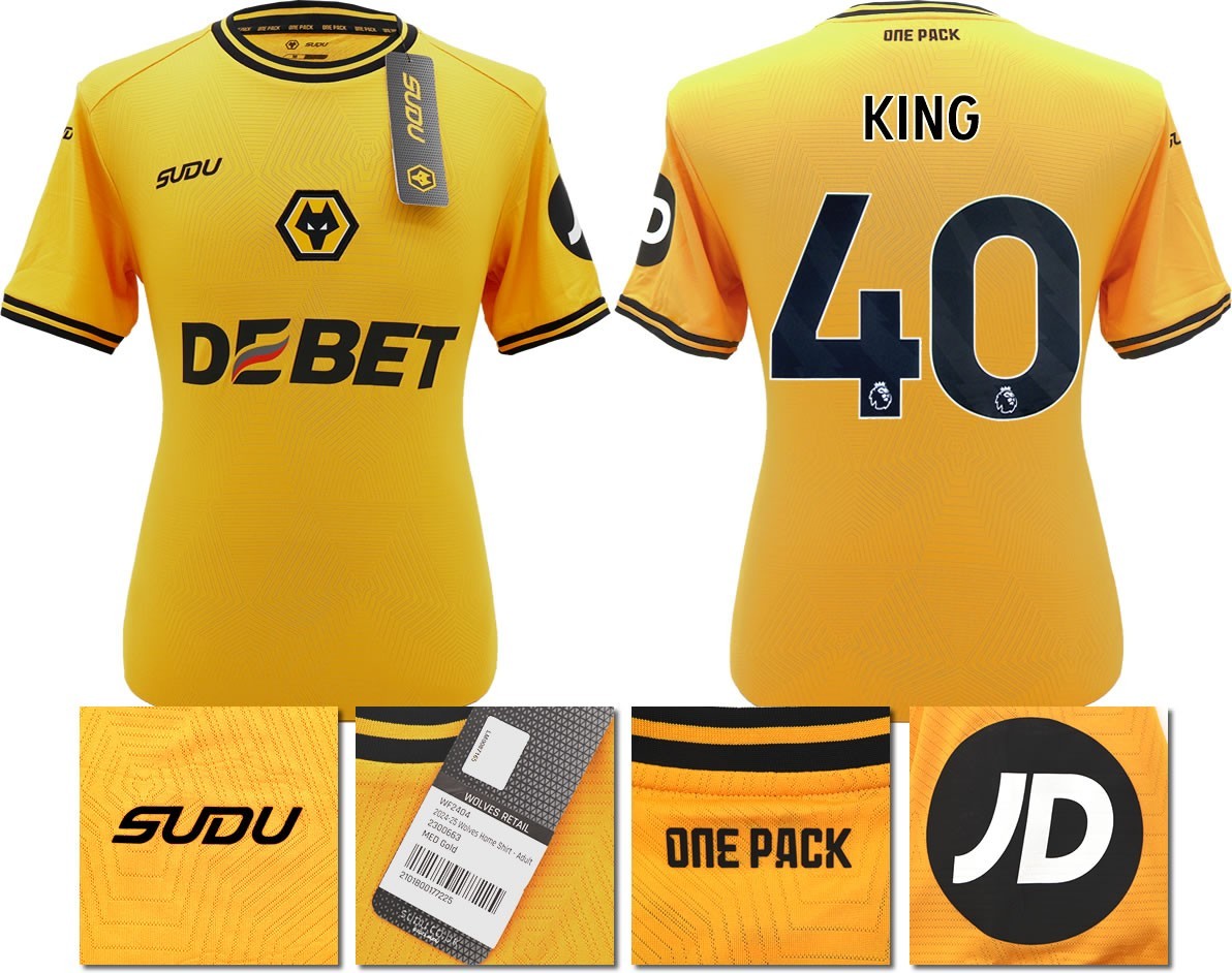 BNWT 2024 2025 WOLVES SUDU HOME SHIRT KING 40