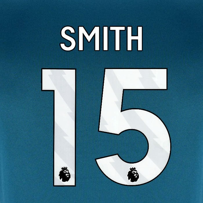 2024 2025 BOURNEMOUTH SMITH 15 WHITE 3RD PLAYER SIZE NAME SET