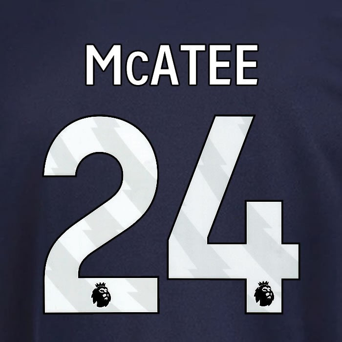 2025 2026 OFFICIAL NOTTINGHAM McATEE 24 WHITE 3RD PLAYER SIZE NAMESET