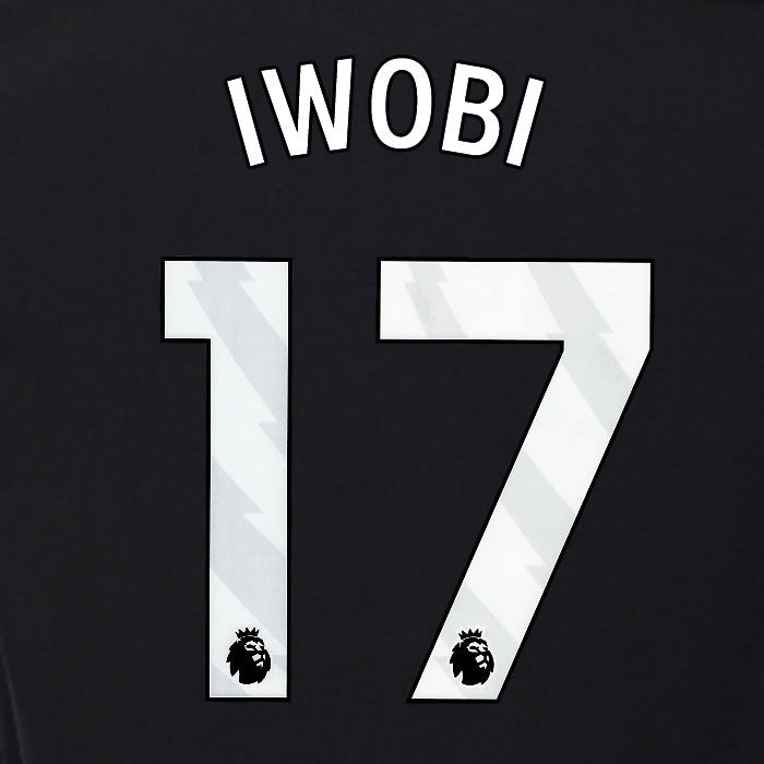 2025 2026 OFFICIAL FULHAM IWOBI 17 WHITE 3RD PLAYER SIZE NAMESET
