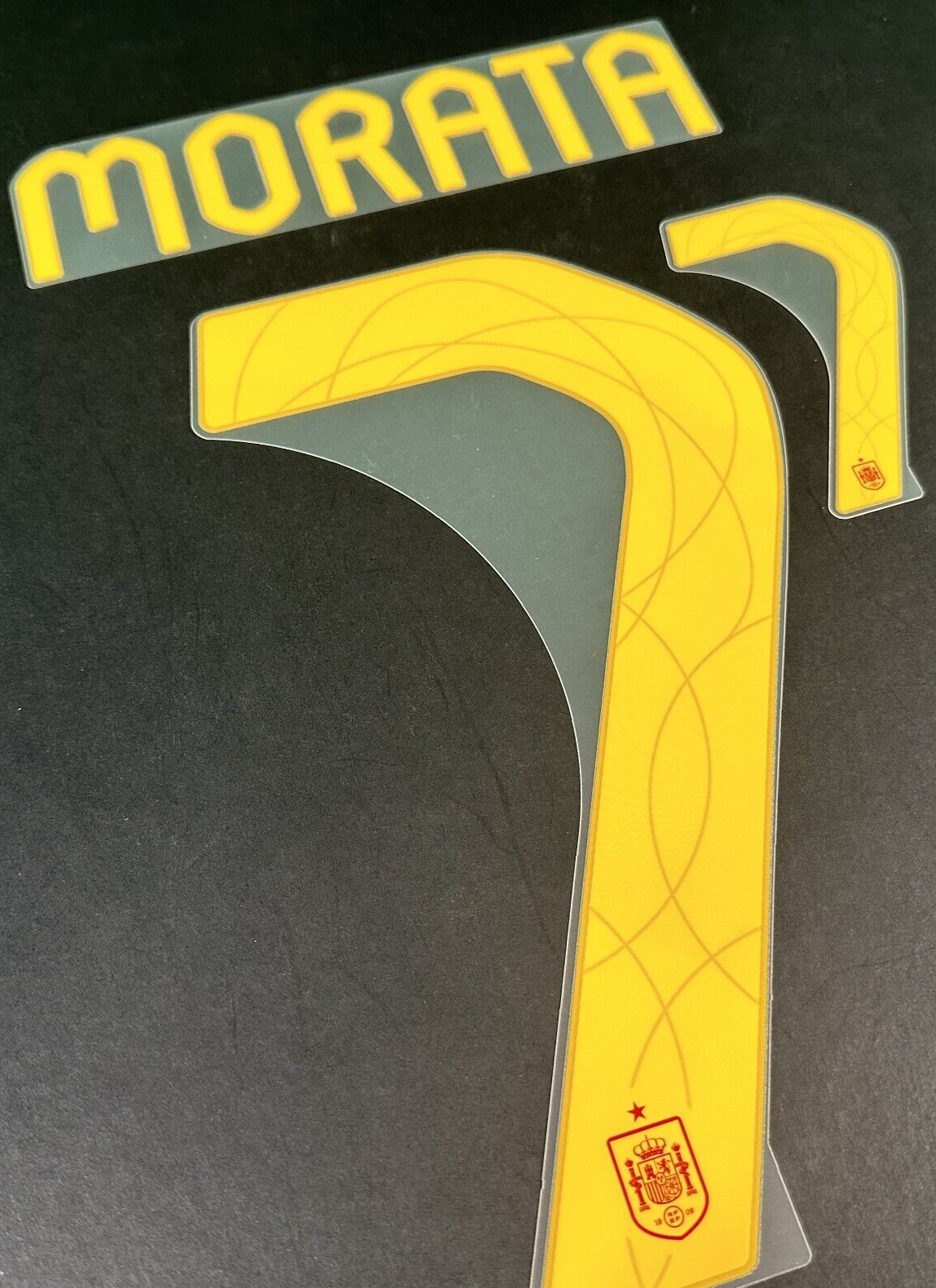 SPAIN 2024 2025 OFFICIAL AVERY DENNISON MORATA 7 HOME PLAYER SIZE NAMESET