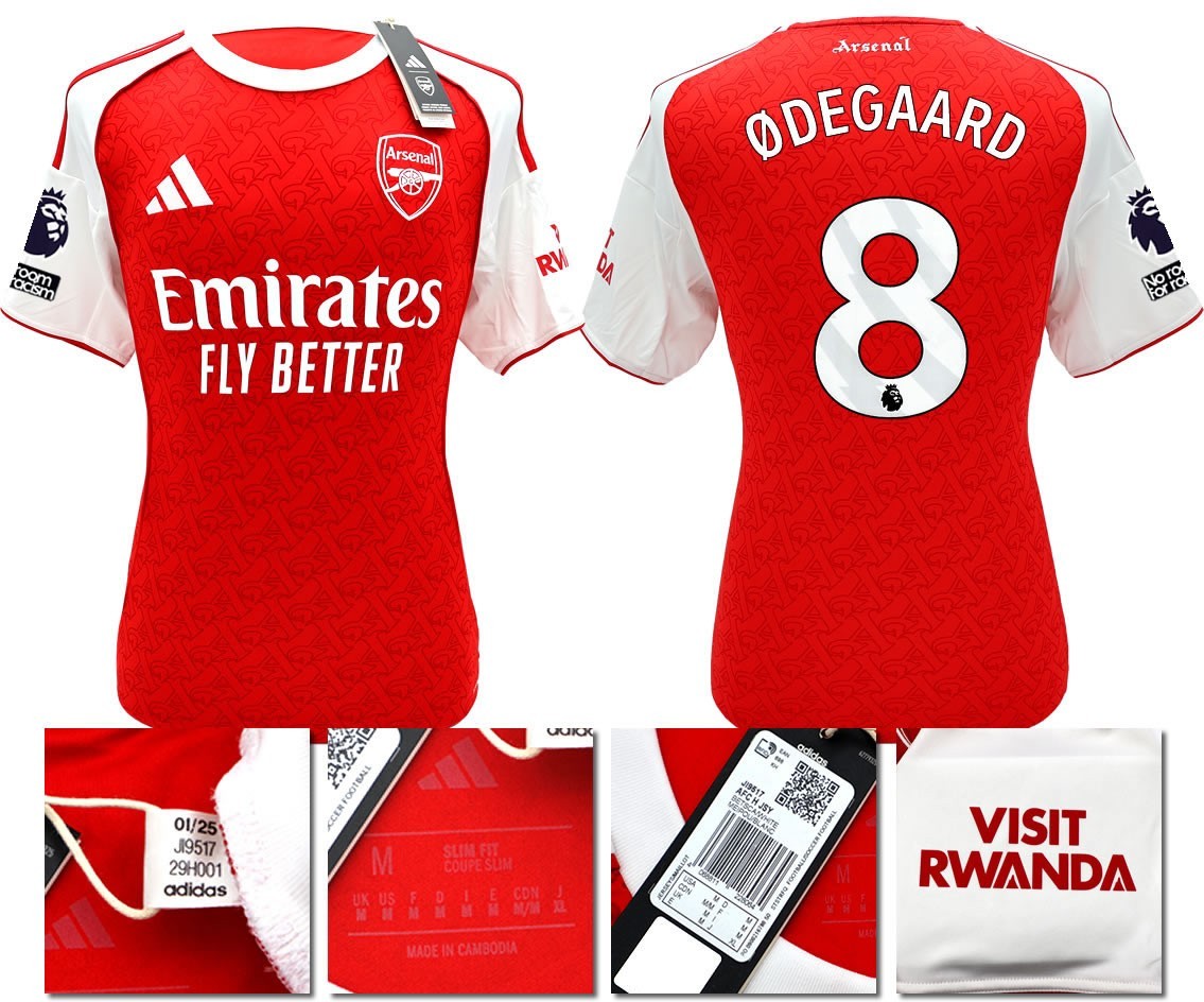 BNWT 2025/2026 ARSENAL F.C. ADIDAS HOME SHIRT ODEGAARD 8