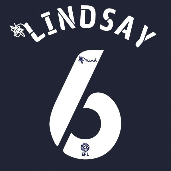 PRESTON 2020 2021 OFFICIAL LINDSAY 6 AWAY PLAYER SIZE NAME SET