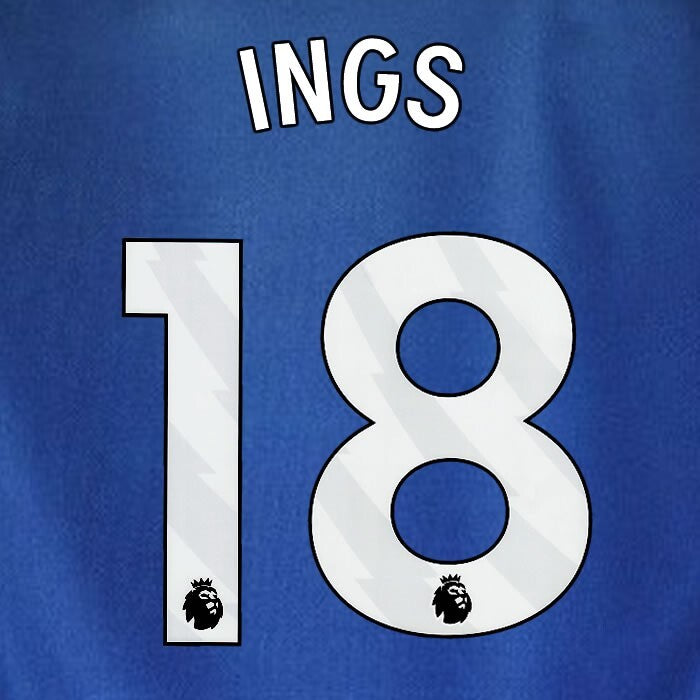 2023 2024 WEST HAM INGS 18 OFFICIAL 3RD WHITE PLAYER SIZE NAMESET