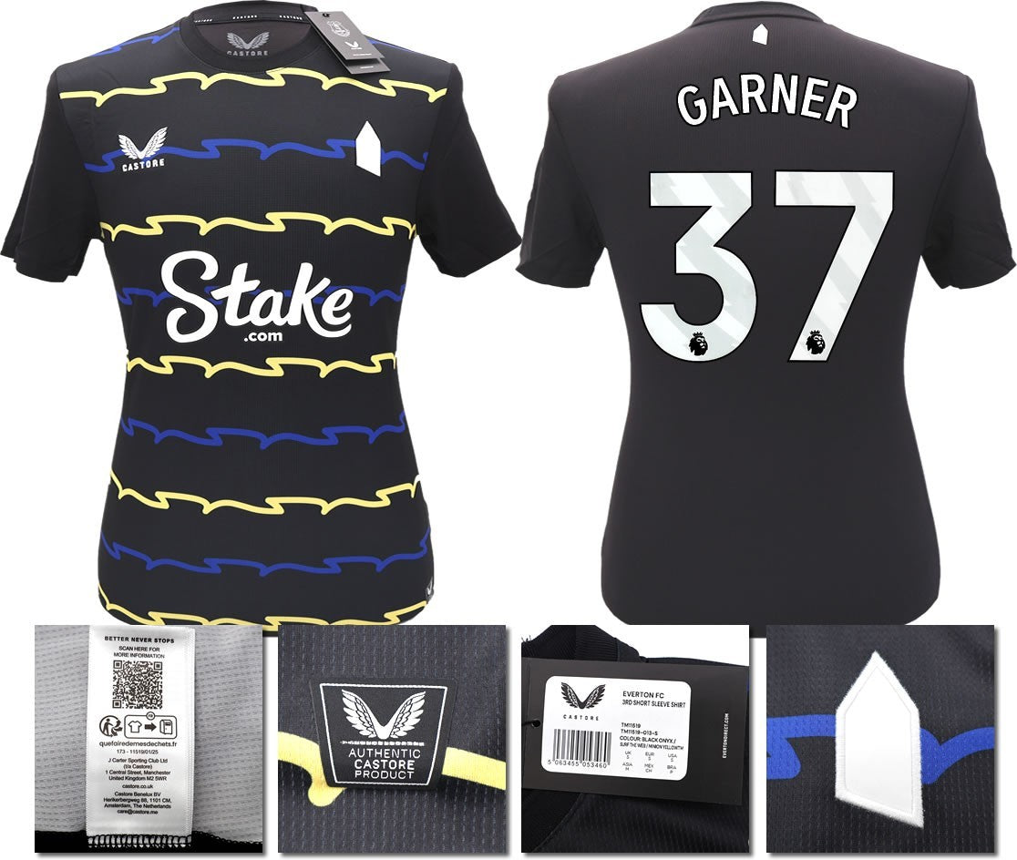 BNWT 2025/2026 EVERTON F.C. CASTORE 3RD SHIRT GARNER 37