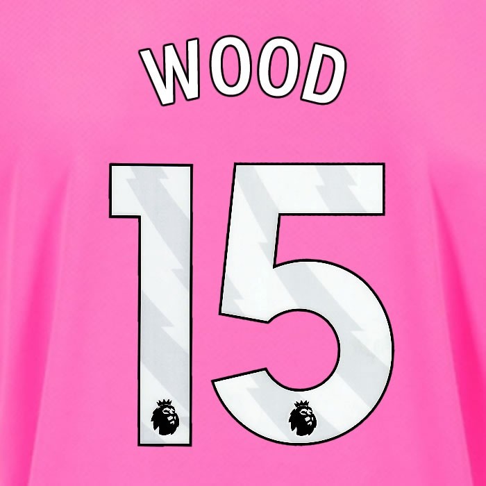 2024 2025 OFFICIAL SOUTHAMPTON WOOD 15 WHITE 3RD PLAYER SIZE NAME SET