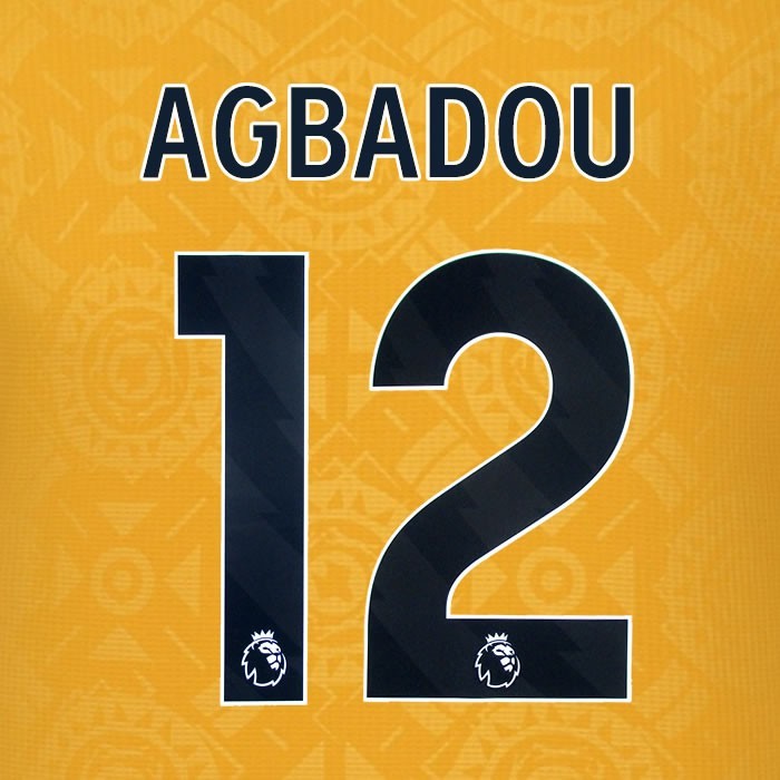 2025 2026 WOLVES HOME BLACK AGBADOU 12 OFFICIAL PLAYER SIZE NAMESET