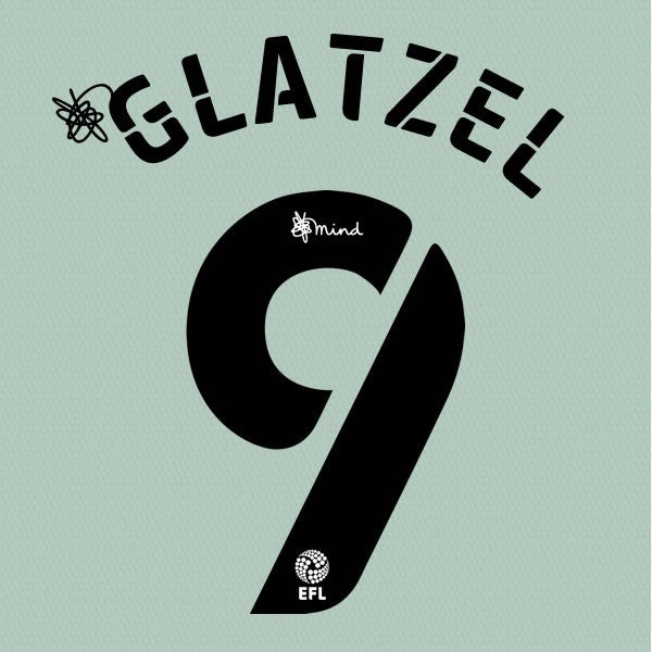 CARDIFF 2020 2021 OFFICIAL GLATZEL 9 AWAY PLAYER SIZE NAME SET