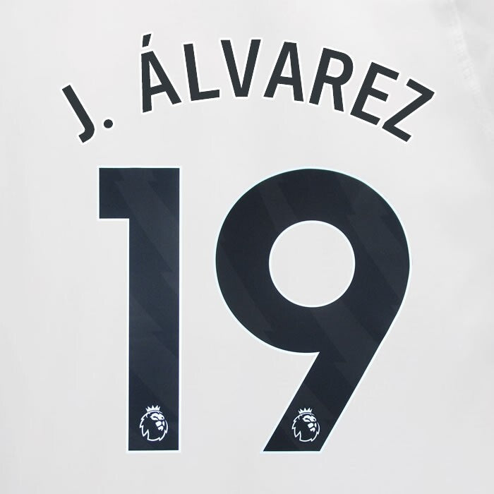 2023 2024 MAN CITY J. ALVAREZ 19 BLACK AWAY PLAYER SIZE NAME SET