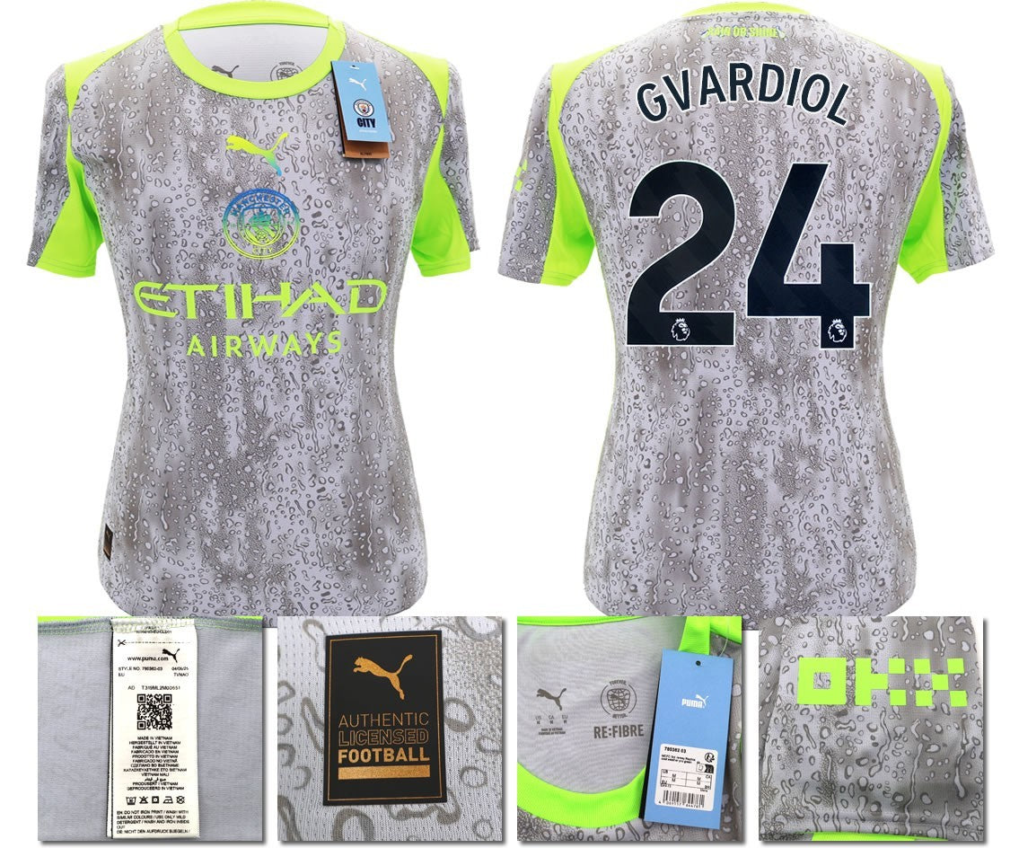BNWT 2025 2026 MAN CITY PUMA THIRD GVARDIOL 24 FOOTBALL SHIRT