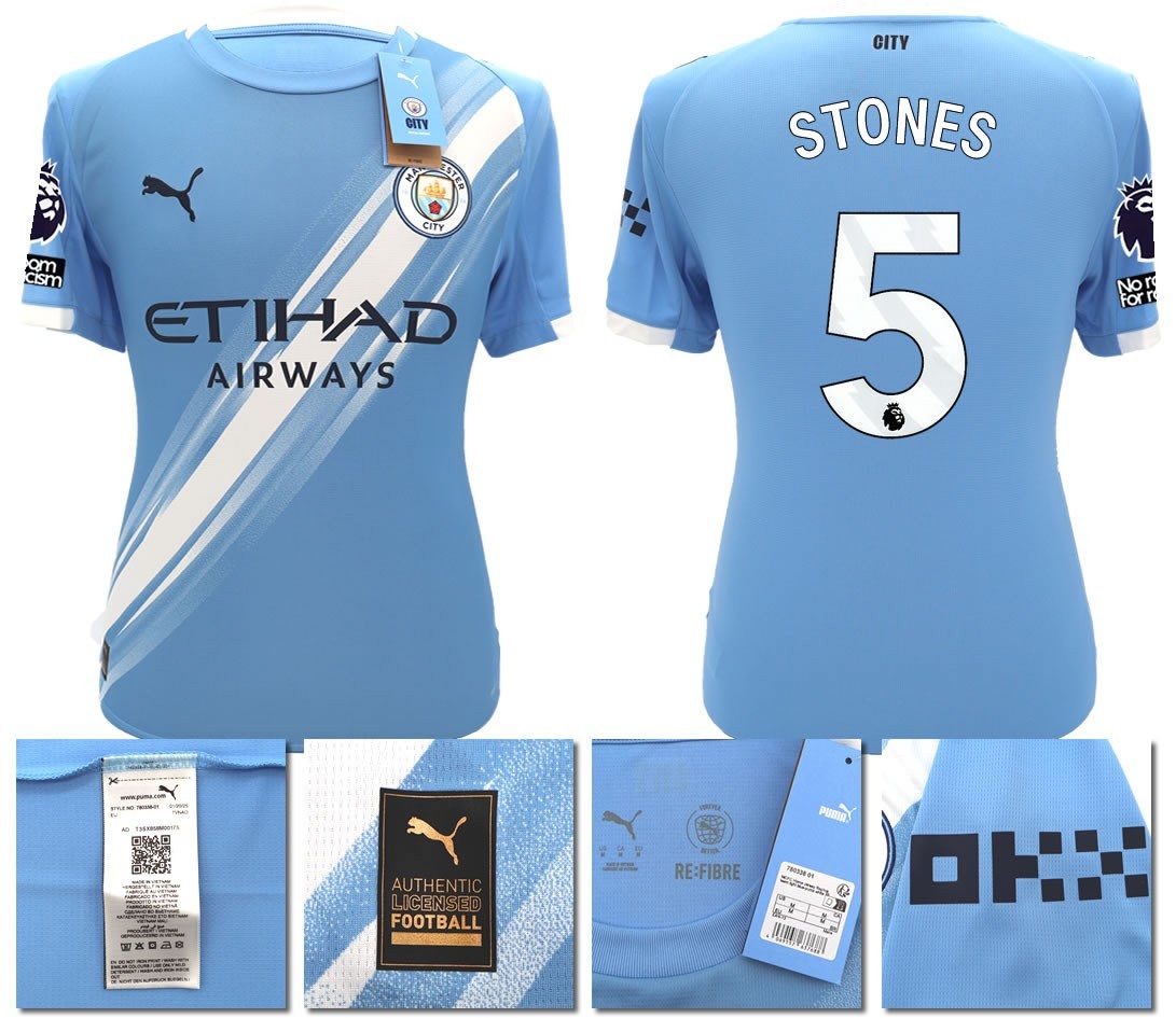 BNWT 2025 2026 MAN CITY PUMA HOME STONES 5 FOOTBALL SHIRT