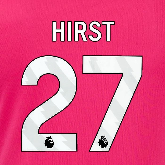 2024 2025 OFFICIAL IPSWICH TOWN HIRST 27 WHITE 3RD PLAYER SIZE NAME SET