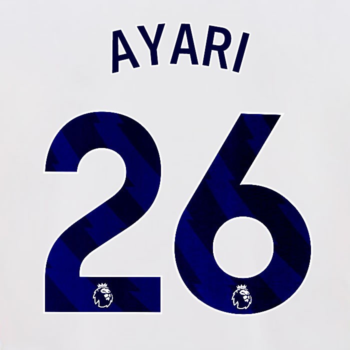 2024 2025 OFFICIAL BRIGHTON AYARI 26 HOME BLUE PLAYER SIZE NAMESET