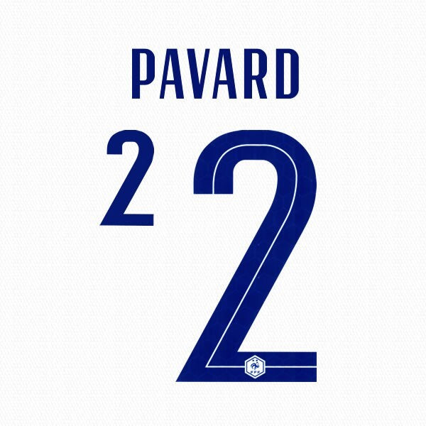 FRANCE 2020 2021 OFFICIAL PAVARD 2 AWAY PLAYER SIZE NAMESET