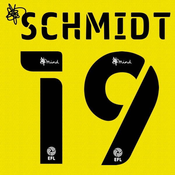 BARNSLEY 2020 2021 OFFICIAL SCHMIDT 19 3RD PLAYER SIZE NAME SET
