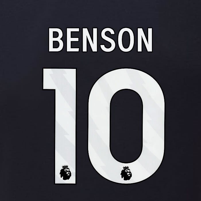 2023 2024 BURNLEY BENSON 10 OFFICIAL WHITE 3RD PLAYER SIZE NAMESET