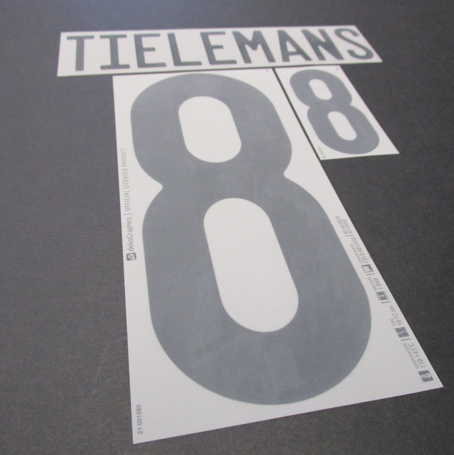 BELGIUM 2020 2021 OFFICIAL TIELEMANS 8 AWAY BLACK PLAYER SIZE NAMESET