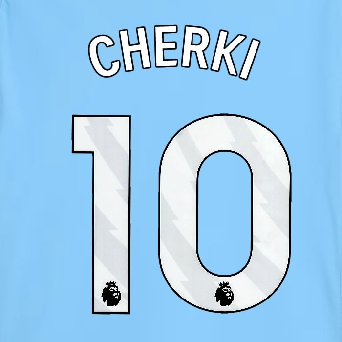2025 2026 MANCHESTER CITY CHERKI 10 OFFICIAL WHITE HOME PLAYER SIZE NAME SET