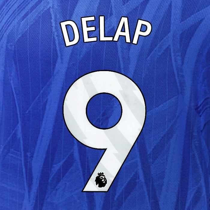 2025 2026 OFFICIAL CHELSEA DELAP 9 WHITE HOME PLAYER SIZE NAMESET