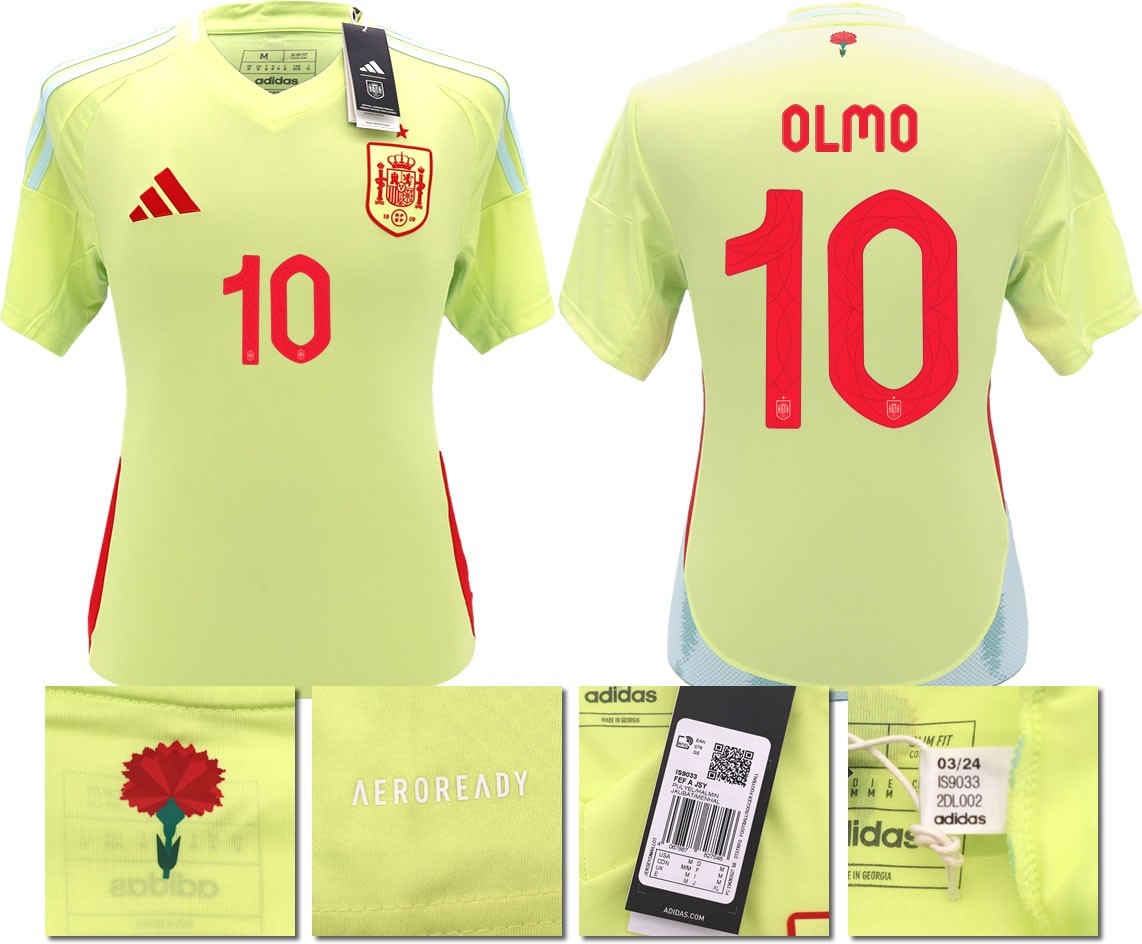 BNWT 2024 2025 SPAIN ADIDAS AWAY SHIRT OLMO 10 MEN'S