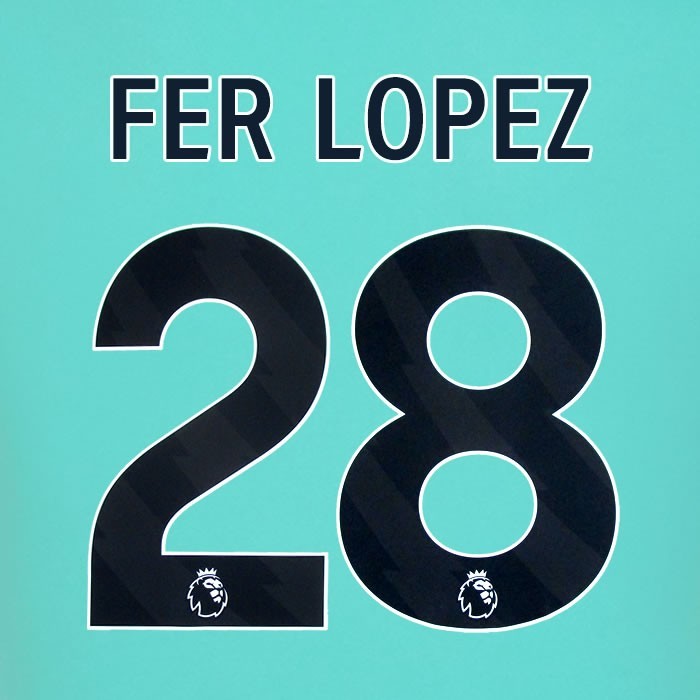 2025 2026 WOLVES AWAY BLACK FER LOPEZ 28 OFFICIAL PLAYER SIZE NAMESET
