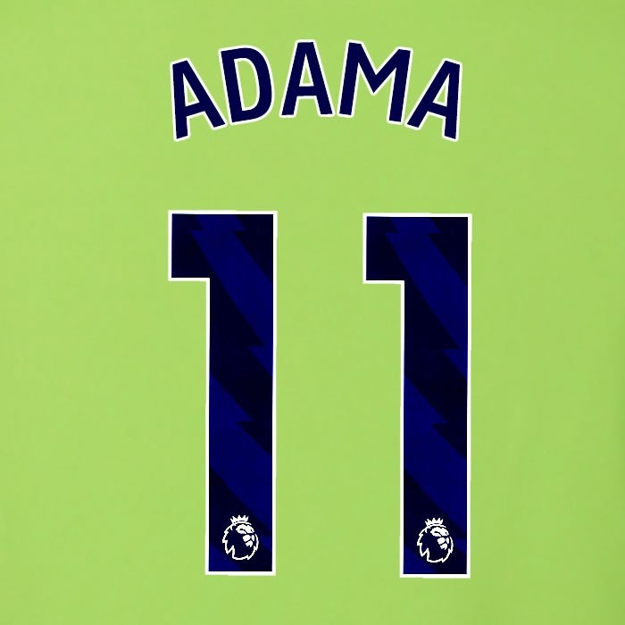 2025 2026 OFFICIAL FULHAM ADAMA 11 BLUE AWAY PLAYER SIZE NAMESET