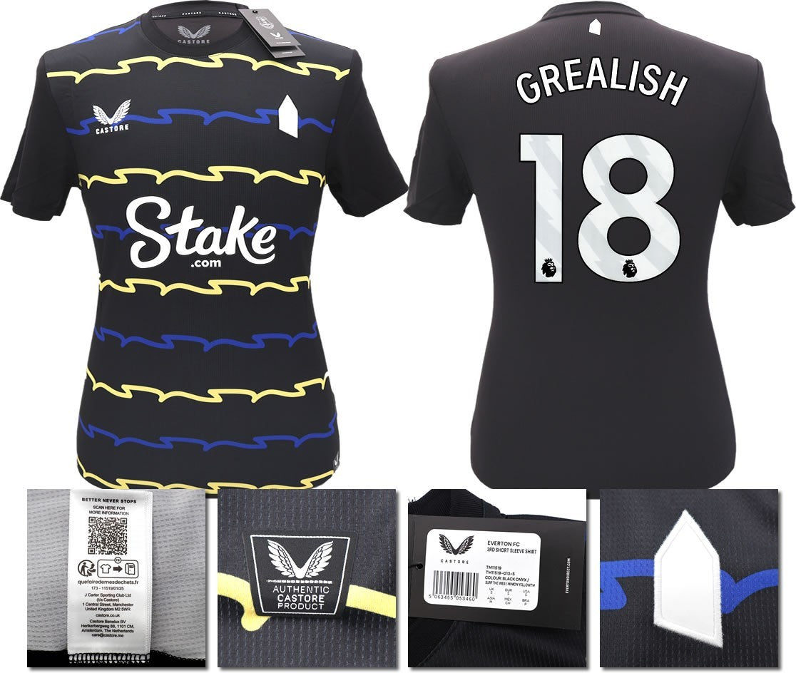 BNWT 2025/2026 EVERTON F.C. CASTORE 3RD SHIRT GREALISH 18