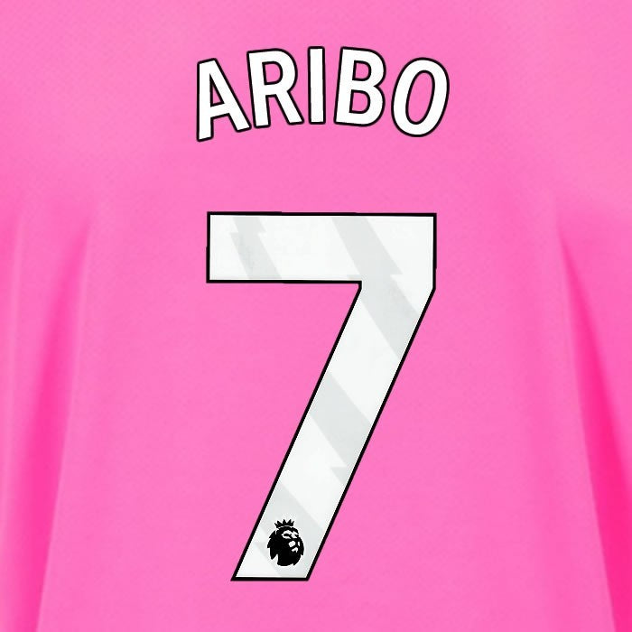 2024 2025 OFFICIAL SOUTHAMPTON ARIBO 7 WHITE 3RD PLAYER SIZE NAME SET