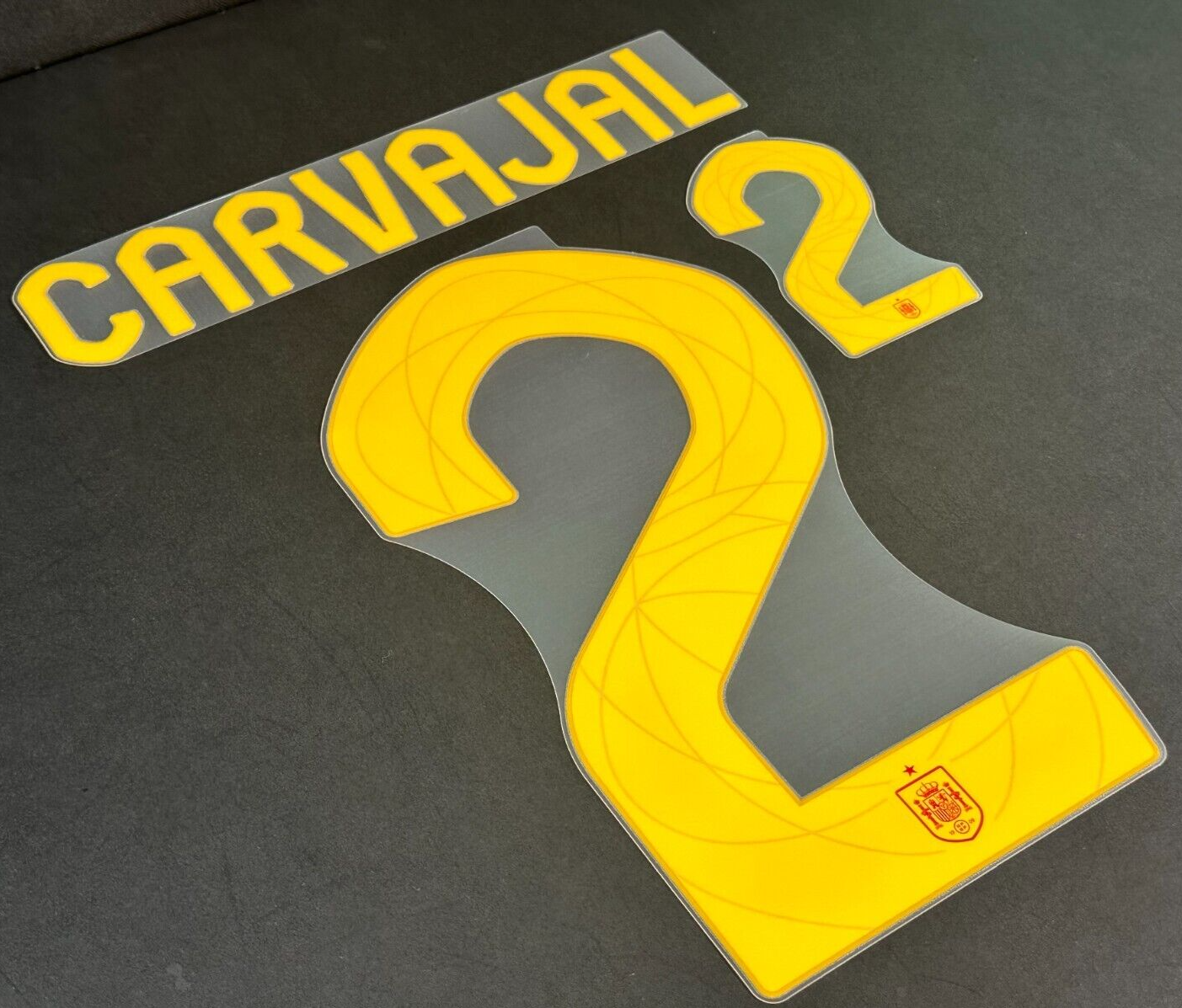 SPAIN 2024 2025 OFFICIAL AVERY DENNISON CARVAJAL 2 HOME PLAYER SIZE NAMESET
