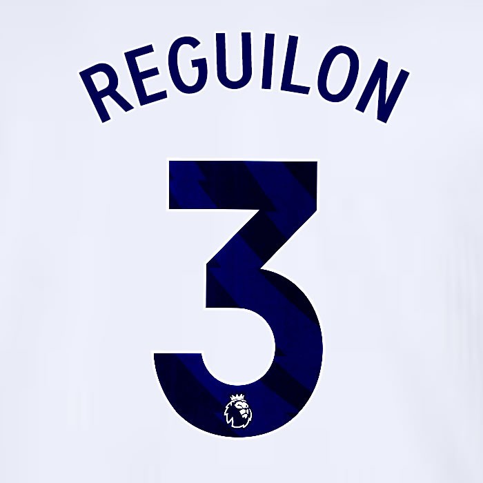 2024 2025 TOTTENHAM REGUILON 3 BLUE HOME PLAYER SIZE NAME SET