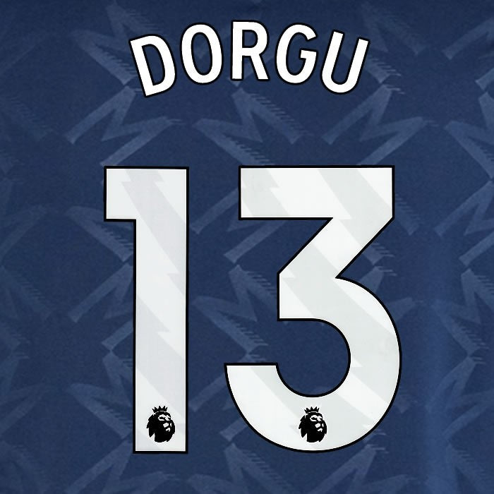 2024 2025 MANCHESTER UNITED DORGU 13 AWAY WHITE PLAYER SIZE NAMESET