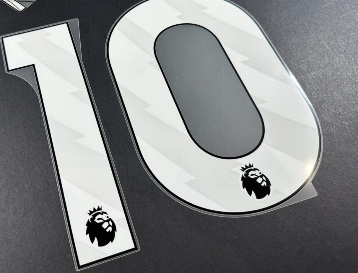 MAN UTD 23 - 25 RASHFORD 10 OFFICIAL AVERY DENNISON WHITE PLAYER SIZE NAME SET