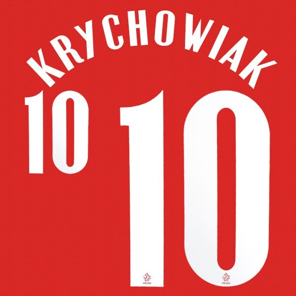 2020 2021 OFFICIAL POLAND KRYCHOWIAK 10 AWAY WHITE PLAYER SIZE NAMESET