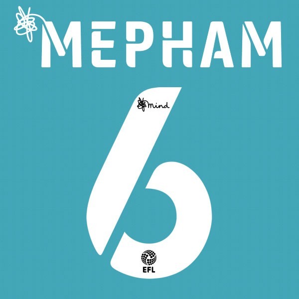 BOURNEMOUTH 2020 2021 OFFICIAL MEPHAM 6 ELMS AWAY PLAYER SIZE NAME SET