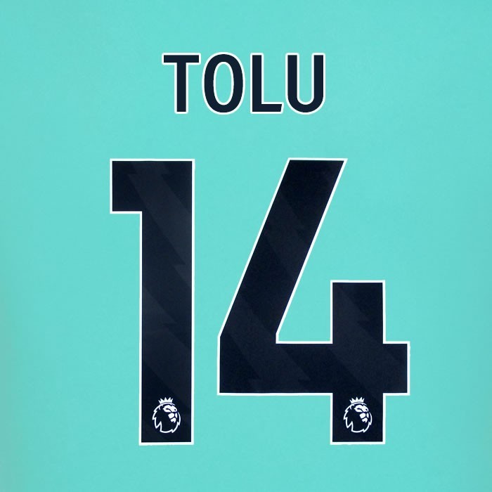 2025 2026 WOLVES AWAY BLACK TOLU 14 OFFICIAL PLAYER SIZE NAMESET