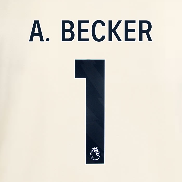 2025 2026 OFFICIAL LIVERPOOL A BECKER 1 BLACK AWAY PLAYER SIZE NAMESET