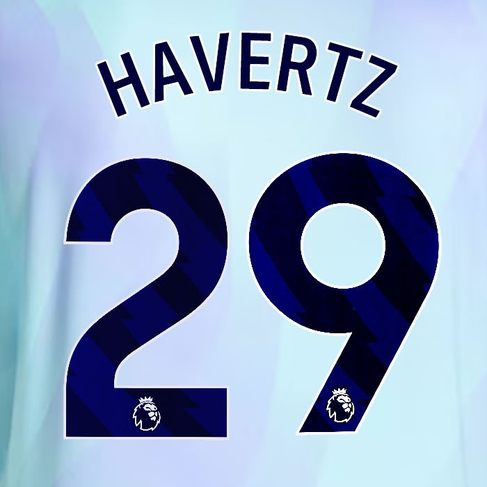 2024 2025 ARSENAL HAVERTZ 29 BLUE 3RD OFFICIAL PLAYER SIZE NAMESET