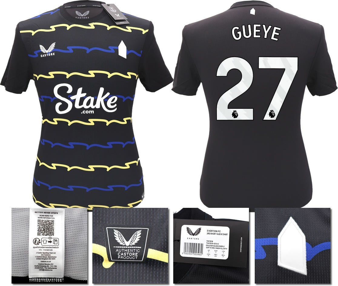 BNWT 2025/2026 EVERTON F.C. CASTORE 3RD SHIRT GUEYE 27