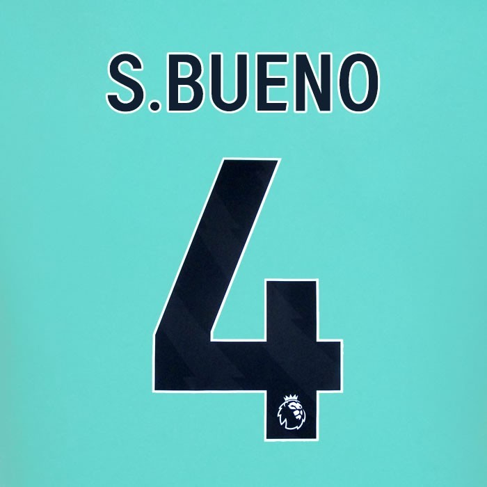 2025 2026 WOLVES AWAY BLACK S. BUENO 4 OFFICIAL PLAYER SIZE NAMESET