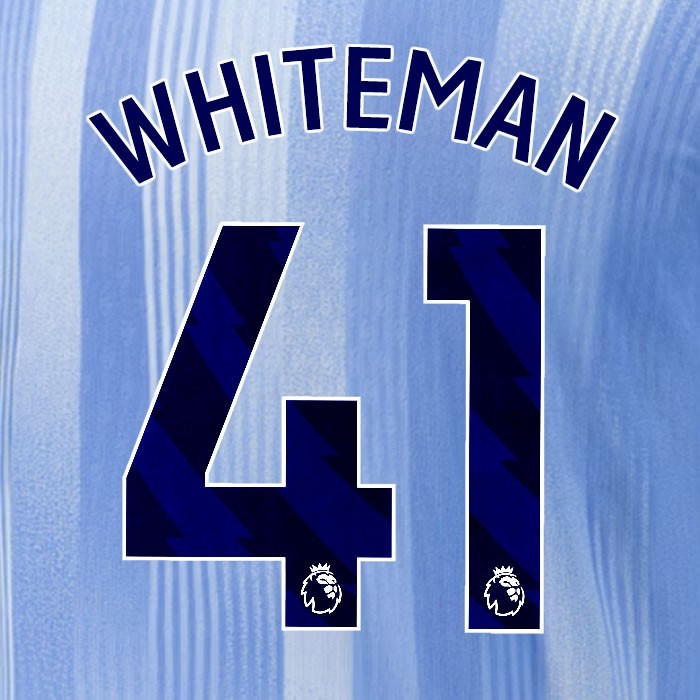 2024 2025 TOTTENHAM WHITEMAN 41 BLUE AWAY PLAYER SIZE NAME SET
